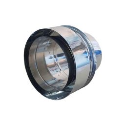 Flue adaptor single wall to twin wall stainless steel AISI 304 Ф80-130 - Ф300-350